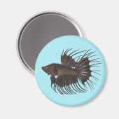 Betta Fish Magnet (Vorderseite/Rückseite)