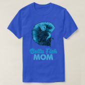 Betta Fish Mama Funny Blue Fighting Fish Gift T-Shirt (Design vorne)