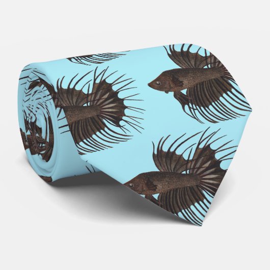 Betta Fish Neck Tie Krawatte (Gerollt)