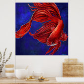 Betta Fish Painting Print Poster (Küche)