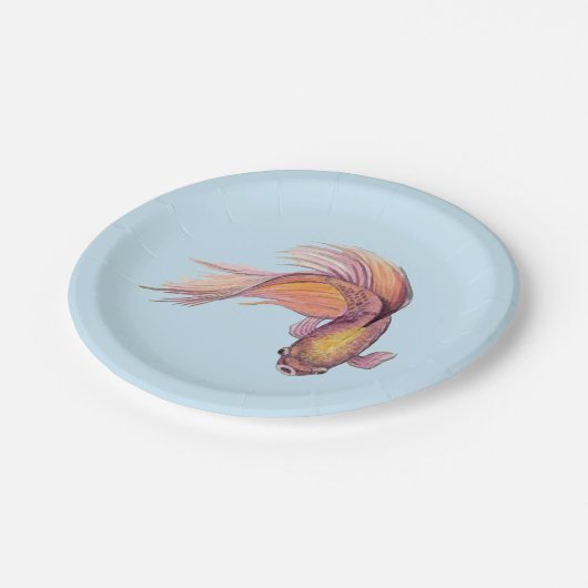 Betta Fish Pappteller (Schrägansicht)