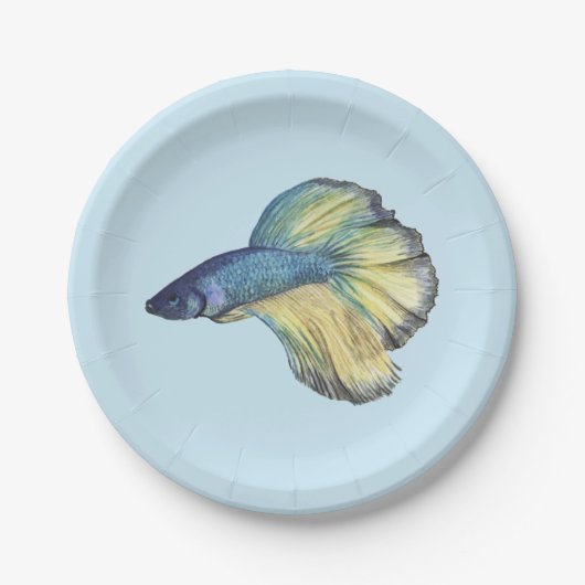 Betta Fish Pappteller (Vorderseite)
