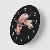 Betta Fish Round Clock Runde Wanduhr (Winkel)
