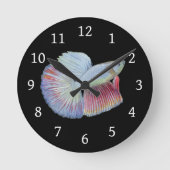 Betta Fish Round Clock Runde Wanduhr (Vorderseite)