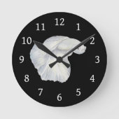 Betta Fish Round Clock Runde Wanduhr (Vorderseite)