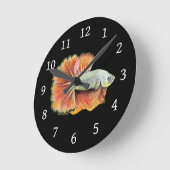 Betta Fish Round Clock Runde Wanduhr (Winkel)