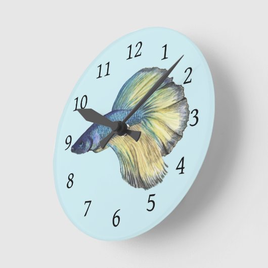 Betta Fish Runde Wanduhr (Winkel)