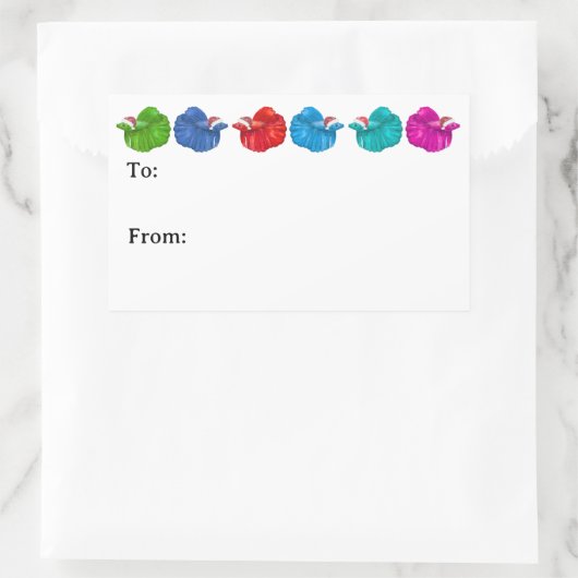 Betta Fish Santas Sticker (Tasche)