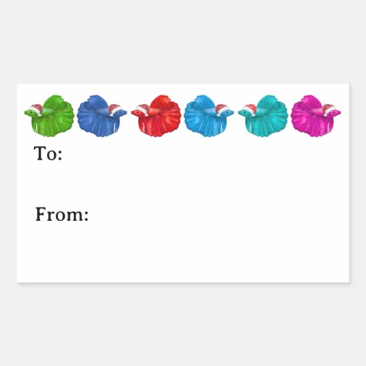 Betta Fish Santas Sticker (Vorderseite)