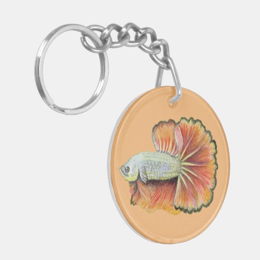 Betta Fish Schlüsselanhänger (Vorderseite links)