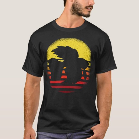 Betta Fish Shirt Retro Sunset Vintage Fighting Fis (Vorderseite)