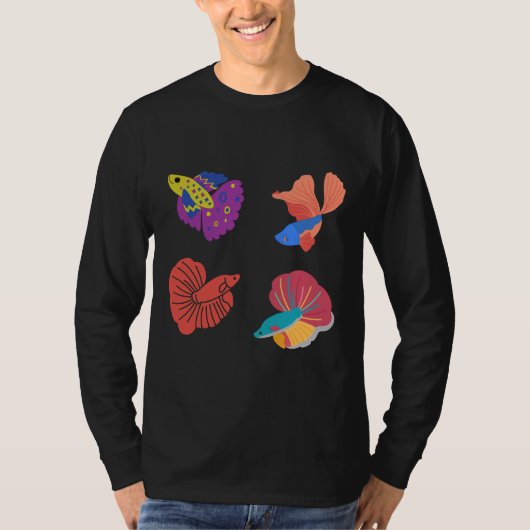 Betta Fish Siamese Kämpfer Fisch Kämpfer Fighter F T-Shirt (Vorderseite)
