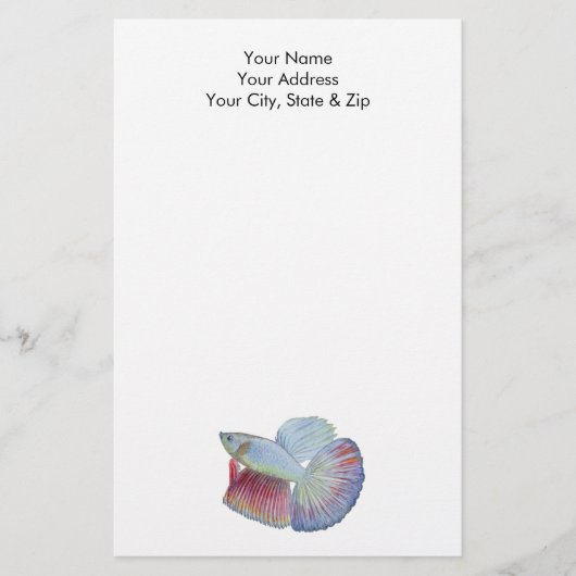 Betta Fish Stationery Briefpapier (Vorderseite)