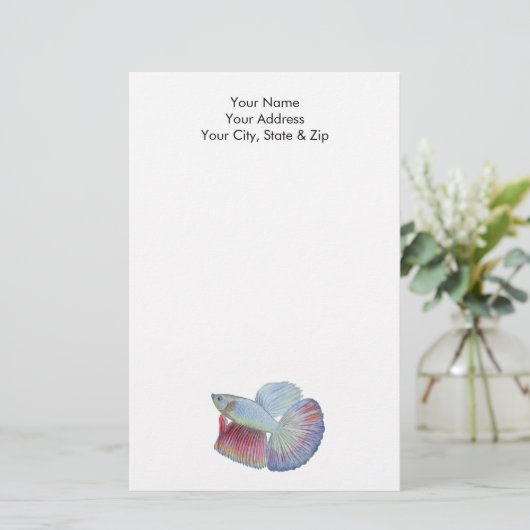 Betta Fish Stationery Briefpapier (Stehend Vorderseite)