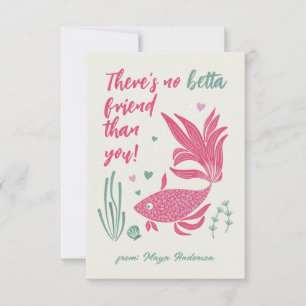 Betta Fish Valentine's Day Card