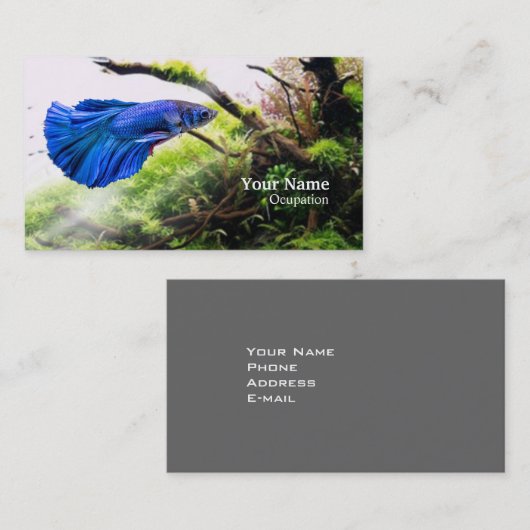 Betta Fish Visitenkarte (Vorne/Hinten)