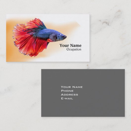 Betta Fish Visitenkarte (Vorne/Hinten)