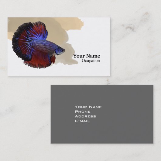 Betta Fish Visitenkarte (Vorne/Hinten)