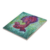 Betta fish watercolor contemporany art fliese (Seite)