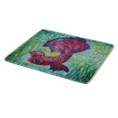 Betta fish watercolor contemporany art schneidebrett (Ecke)