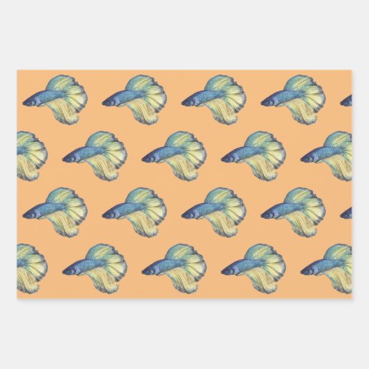 Betta Fish Wrapping Paper Sheets Geschenkpapier Set (Vorderseite 3)