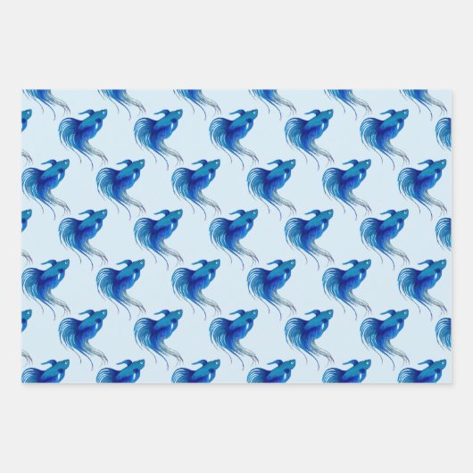 Betta Fish Wrapping Paper Sheets Geschenkpapier Set (Vorderseite 2)