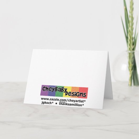 Betta - Geburtskarte Karte (Rückseite)