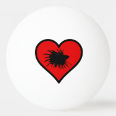 Betta Herz-Liebe-Fisch-Silhouette Tischtennisball (Rückseite)
