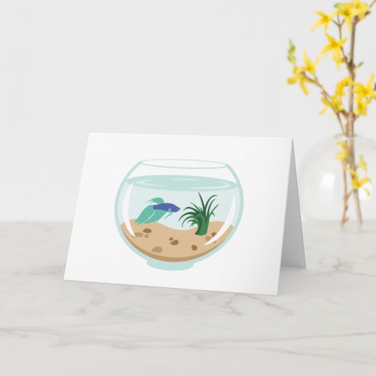 Betta Karte (Gelbe Blume)