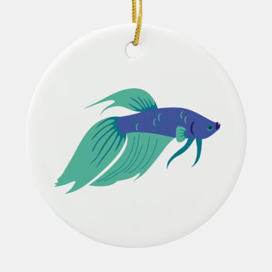 Betta Keramik Ornament (Vorne)
