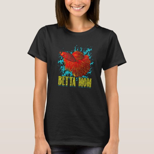 Betta-Mutter Siamesischer Kampffisch Süßwasserfisc T-Shirt (Vorderseite)
