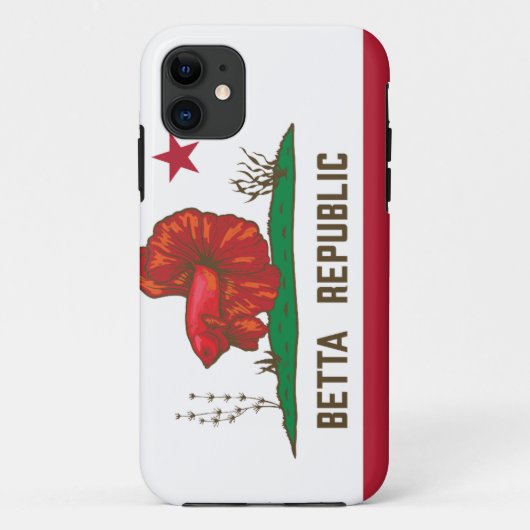 Betta-Republik-Flagge Case-Mate iPhone Hülle (Rückseite)