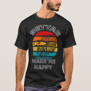 Betta Siamese Fighter Fish machen mich glücklich R T-Shirt