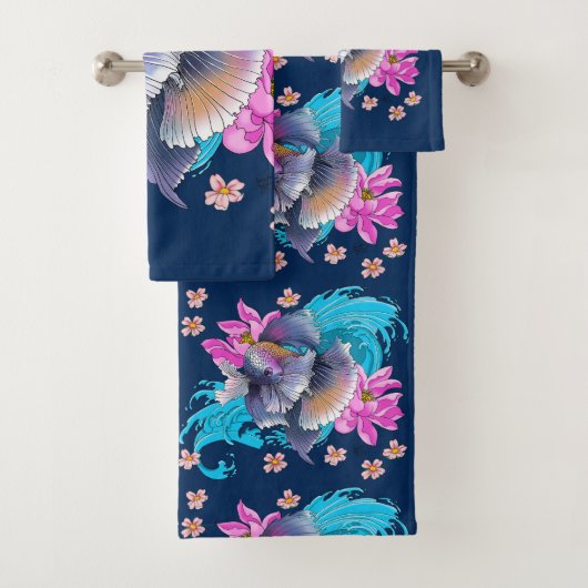 Betta Siamese Fighting Fish Badhandtuch Set (Insitu)
