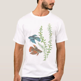 Betta splendens und Rotala Indica Weiß T-Shirt
