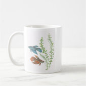 Betta splendens und Rotala Indica weißer Promo Kaffeetasse (Links)
