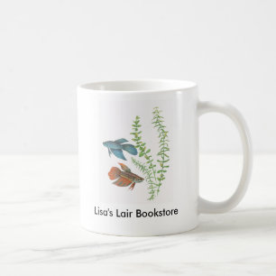 Betta splendens und Rotala Indica weißer Promo Kaffeetasse
