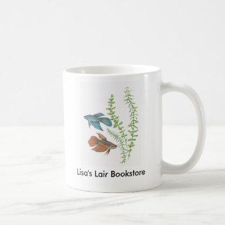 Betta splendens und Rotala Indica weißer Promo Kaffeetasse