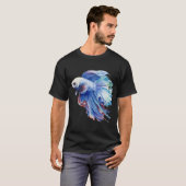 Betta Splendens Wasserfarben-Fisch T-Shirt (Vorne ganz)