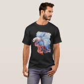 Betta Splendens Wasserfarben-Fisch T-Shirt (Vorne ganz)