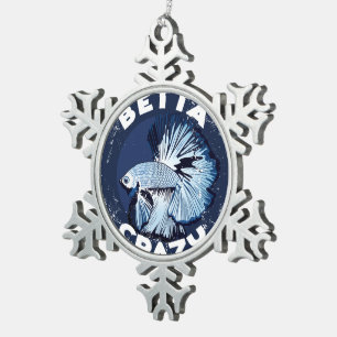 Betta verrückt - Weihnachtsbaum-Verzierung Schneeflocken Zinn-Ornament