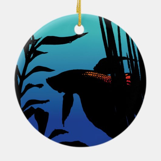 Betta Verzierung Keramikornament (Hinten)