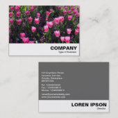 Bettdecke aus rosa Tulips Visitenkarte (Vorne/Hinten)