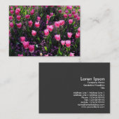Bettdecke aus rosa Tulips Visitenkarte (Vorne/Hinten)