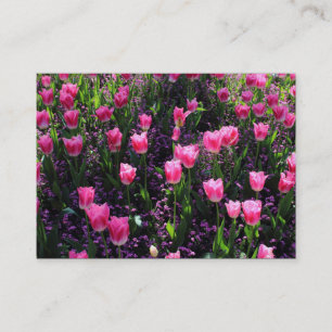 Bettdecke aus rosa Tulips Visitenkarte