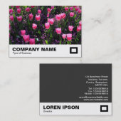 Bettdecke aus rosa Tulips Visitenkarte (Vorne/Hinten)