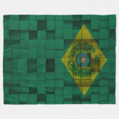 Bettdecke der Wolle Imperiale Fahne Brasiliens Fleecedecke (Vorderseite (Horizontal))