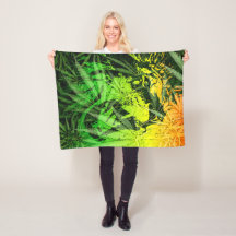 Bettdecke Farben der Reggae mit Löwen und der