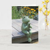 Betteln Frosch Inspirationskarte - Leere Innenseit Karte (Gelbe Blume)