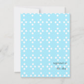 Bettente in blau einladung (Rückseite)